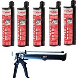 Tomax TMX-1311 Epoksi Kimyasal Dübel 345 ml (5 Adet) + Sert Plastik Tabancası