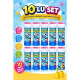 TOMBİ-X 10 Adet Bubble Baloncuk Çubuğu Köpük Oyuncak Çocuk Eğlence Seti