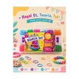 TOMBİ-X 1500 Parça Lastik Bileklik Yapım Seti Renkli DIY Hobi Seti