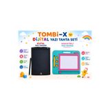TOMBİ-X Çocuklar İçin Dijital LCD Yazı Tahtası ve Manyetik Sihirli Yazı Tahtası Seti- 2'Lİ