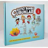 Tombi-X Eğitici Bambu Çubuklar 3+Yaş 180 ( 16CM ) Bambu Çubuğu 120 Bağlantı Aparatı 300 Parça