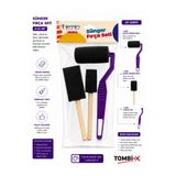 TOMBİ-X Sünger Fırça Boyama Seti 3'lü – Ahşap, Hobi ve Dekoratif Boyama Fırçaları