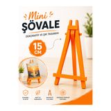 TOMBİ-X TURUNCU Mini Dekoratif Şövale 15 cm – Masaüstü Fotoğraf ve Kart Standı