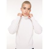 Tombolini Bisiklet Yaka Slim Fit Beyaz Erkek Kazak 61101130