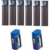 Tombow 0.7 mm 2B Kalem Uçları 6'lı ve Mavi Silgi 2'li Sarf Malzemeler Seti