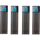 Tombow 0.7 mm Min 2b Mono Lead ( 4 Kutu ) - Siyah - Kalem Ucu - Uç Kalınlığı