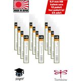 Tombow 0,9 mm Hb Kalem Ucu 12 Paket Her Paket Içi 24 Adet - diğer - Çok Renkli