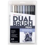 Tombow 56171 Dual Brush Pens Grayscale 10 Renk Gri Tonlar Çift Uçlu Grafik Kalemi