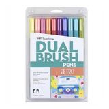 Tombow 56217 10'lu Retro Renkler AB-T Dual Brush Pen G.Kalem Seti