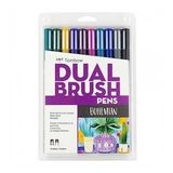 Tombow 56218 AB-T Dual Brush Pen G. 10'lu Bohem Renker Kalem Seti