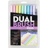 Tombow : Ab-T Dual Brush Pen : Grafik Kalem Seti : 10 Renk (Pastel Renkler)
