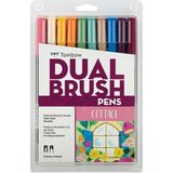 Tombow : Ab-T Dual Brush Pen Grafik Kalem Seti : Kırevi Renkleri (10 Renk)
