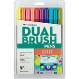 Tombow : Ab-T Dual Brush Pen Grafik Kalem Seti : Retro Renkler (10 Renk)