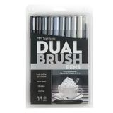 Tombow AB-T Dual Brush Pen Gri Tonlar Seti 10 Renk Grafik Kalemi