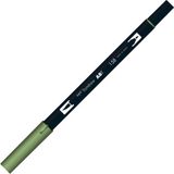 Tombow Dual Brush Pen 158 Dark Olive Grafik Çizim Kalemi
