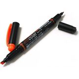 Tombow : Kei-Coat : Çift Uçlu Fosforlu Kalem : Turuncu