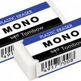 Tombow MONO 17x11x43mm 2 Adet Beyaz Silgi Paketli