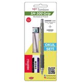 Tombow SH-300 Metalik 0,7 mm Gümüş Okul Seti