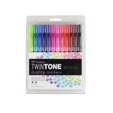 Tombow TWIN TONE Dual-Tip G.Kalem Seti Brights(Parlak Renkler) 12 renk