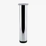 Tombul Krom 41 Cm Gümüş 60 Mm Metal Sehpa Masa Ayağı Tekli Mobilya Destek Yükseltici Ayak Modeli