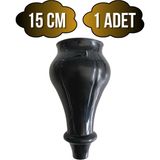 Tombul Siyah 15CM Plastik Ayak Mobilya Masa ve Dolap AYAĞI(SİYAH)(15CM) - 15cm - 1 ADET