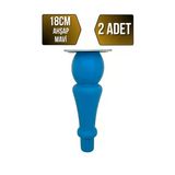 Tombul Torna Ahşap Ayak Mobilya Masa Ve Dolap Ayağı(Mavi)(Kayın / Gürgen) Mavi 18Cm 18Cm - 2 Adet
