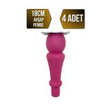 Tombul Torna Ahşap Ayak Mobilya Masa Ve Dolap Ayağı(Pembe)(Kayın / Gürgen) Pembe 18Cm 18Cm - 4 Adet