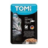 Tomi 100 gr Somonlu ve Alabalıklı Yetişkin Pouch Kedi Konservesi
