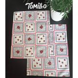 Tomillo 2'li Beslenme Örtüsü Leke Tutmaz Su itici Duck bezi - Renkli - 30 x 40 cm