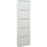 Tomkar 5li Metal Ayakkabılık - Beyaz