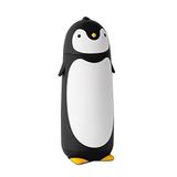 TOMLFF Penguen Paslanmaz Çelik Vakumlu Termos Seyahat Kupası Çay Su Şişesi Kahve Şişesi (Siyah)