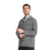 Tommas Erkek Gri Oversize Esneyen Kumaş Baharlık Trenç Ceket-Mont Gri 52