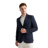 Tommas Erkek Lacivert Yarım Astar Torba Cep Likralı Gofre Kumaşlı Spor Blazer Ceket Lacivert 54