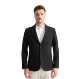 Tommas Erkek Siyah Yarım Astar Torba Cep Likralı Gofre Kumaşlı Spor Blazer Ceket Siyah 54