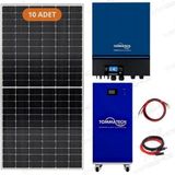 Tommatech Yapı Solar TommaTech 15 Kw Lityum Akülü 11 kW Mppt İnverterli Hazır Solar Enerji Paketi
