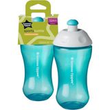 Tommee Tippee Akıtmaz Damlatmaz Isı Yalıtımlı Sportif Bardak Suluk 300 ml 12AY+ Mavi - Açık Mavi - Turkuaz