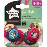Tommee Tippee Fun Style Ortodontik Silikon Emzik 2'li 18-36 Ay Eğlenceli Tasarım Özelliği - Çok Renkli - No: 3