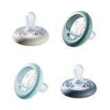 Tommee Tippee Göğüs Benzeri Emzik, Cilt Benzeri Doku, Simetrik Tasarım, BPA İçermeyen Binky, 6-18 m, 4 Adet