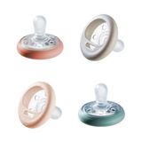 Tommee Tippee Göğüs Benzeri Emzik, Cilt Gibi Doku, Simetrik Tasarım, BPA İçermeyen Binky, 6-18 m, 4 Adet