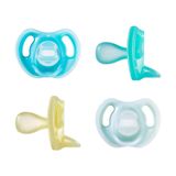 Tommee Tippee Ultra Hafif Silikon Emzik, Simetrik Tek Parça Tasarım, BPA İçermeyen Silikon Binkies, 6-18 m, 2-Adet