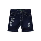 Tommiks Kids Çiçek Nakışlı 6-24 Ay Şort - Mavi