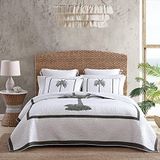 Tommy Bahama | Palm Island Koleksiyonu | Yorgan -%100 Pamuk, Ters Çevrilebilir, Yumuşak ve Nefes Alabilir Yatak Takımı, Ekstra Yumuşaklık için Önceden Yıkanmış King, Gri