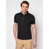 Tommy Erkek Polo Yaka Pike T-Shirt - Siyah - 2XL