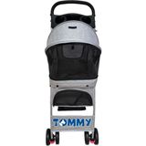 Tommy Evcil Hayvan Arabası Gri 80.5*45.5*101 Max 15KG Ferrg - Beyaz