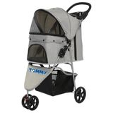 Tommy Evcil Hayvan Arabası Gri 81*45.5*101CM Max 15KG - 45,5 x 101 cm