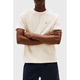 Tommy Hilfiger % 100 Pamuk Regular Fit Bisiklet Yaka T Shirt Erkek T Shirt MW0MW39995 Acg - Bej - 2XL