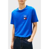 Tommy Hilfiger % 100 Pamuk Regular Fit Bisiklet Yaka T Shirt Erkek T Shirt MW0MW42367 C7F - Mavi - XL
