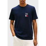 Tommy Hilfiger % 100 Pamuk Regular Fit Bisiklet Yaka T Shirt Erkek T Shirt MW0MW42367 Dw5 - Lacivert