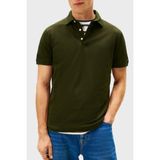 Tommy Hilfiger % 100 Pamuk Regular Fit Düğmeli Polo Yaka T Shirt Erkek Polo Yaka T Shirt MW0MW41513 M1Q - Yeşil - 2XL