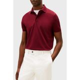 Tommy Hilfiger % 100 Pamuk Regular Fit Düğmeli Polo Yaka T Shirt Erkek Polo Yaka T Shirt MW0MW41513 Vlp - Bordo
